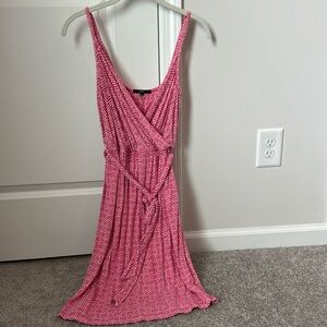 Pink Geometric Pattern Dress